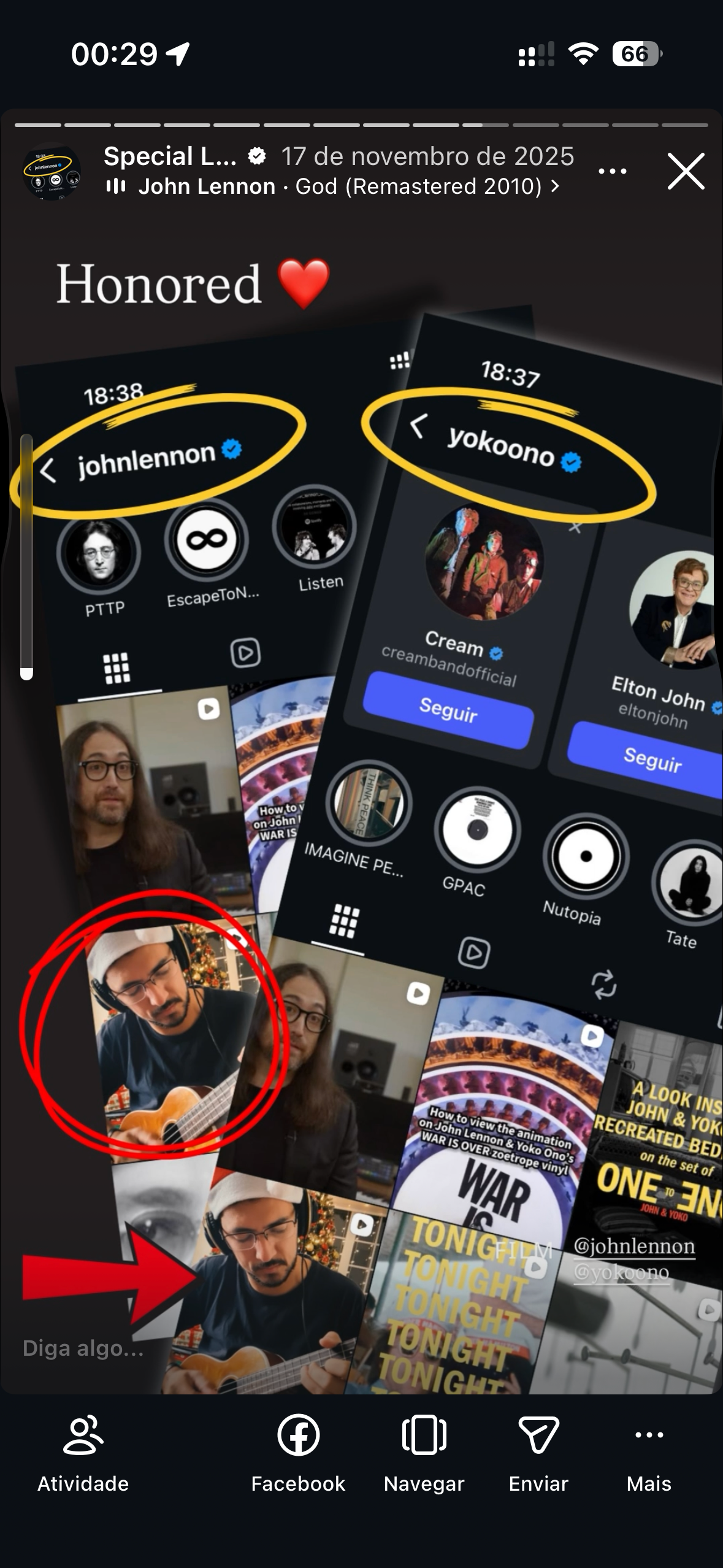 John Lennon and Yoko Ono followed Beatles 1 Minute